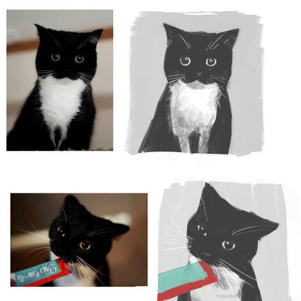 uni cat sketch